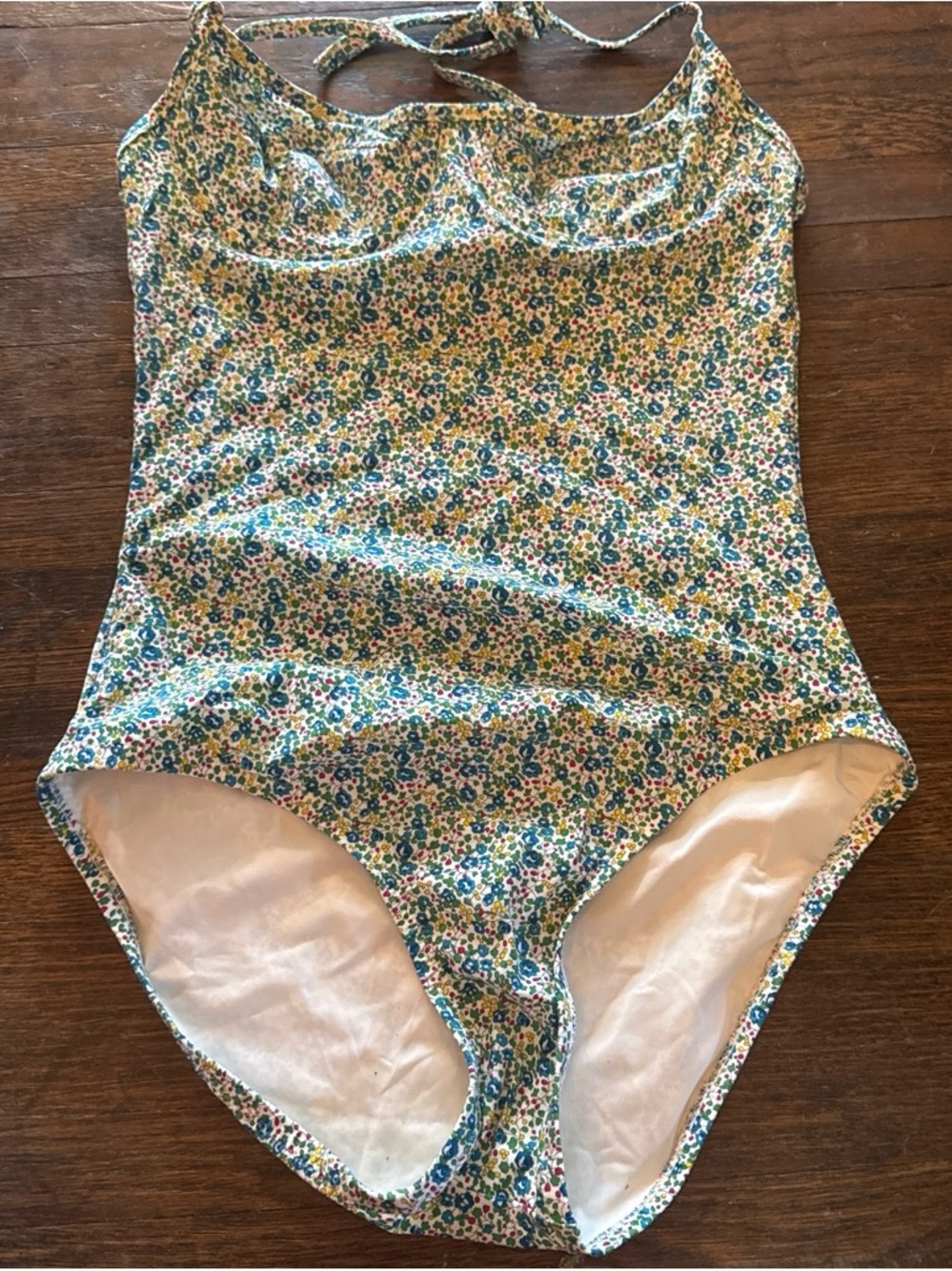 J. Crew Women’s Floral One-Piece Swimsuit in Blue, Yellow & Green
